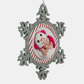 Aangepaste fotosnowflake-versiering tin sneeuwvlok ornament (Links)