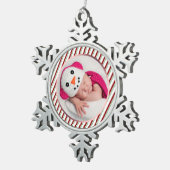 Aangepaste fotosnowflake-versiering tin sneeuwvlok ornament (Rechts)