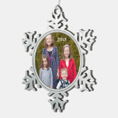Aangepaste fotosnowflake-versiering tin sneeuwvlok ornament (Rechts)