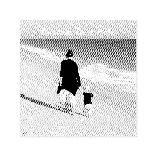 Aangepaste fotostempel met tekst Uw eigen ontwerp Zelfinktende Stempel (Design)