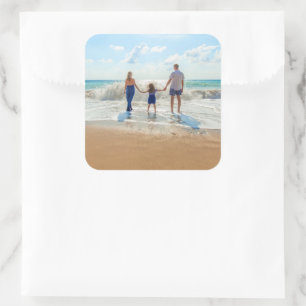 Aangepaste fotosticker voor uw favoriete fotoontwe vierkante sticker