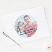 Aangepaste fotostickers ronde sticker (Envelop)