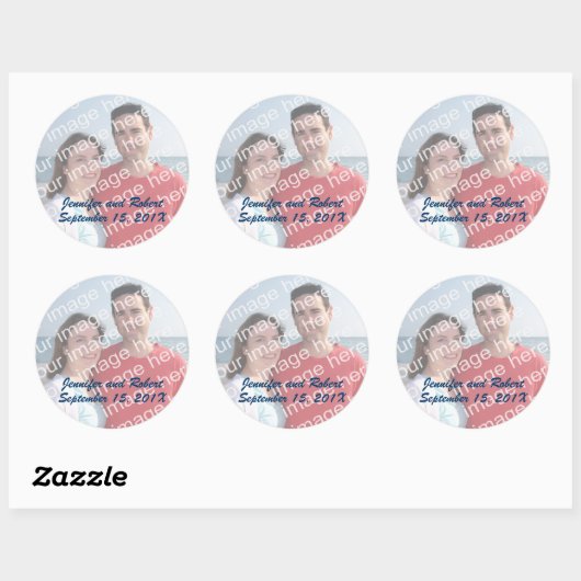 Aangepaste fotostickers ronde sticker (Vel)