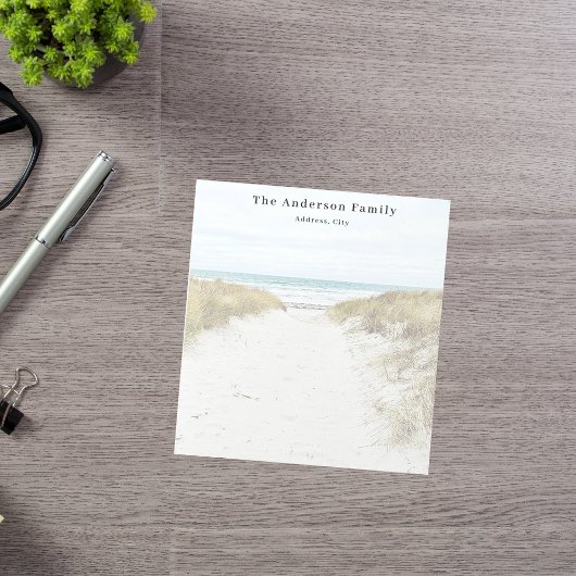 Aangepaste fotostrandvakantie notitieblok