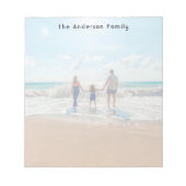 Aangepaste fotostrandvakantie notitieblok (Voorkant)