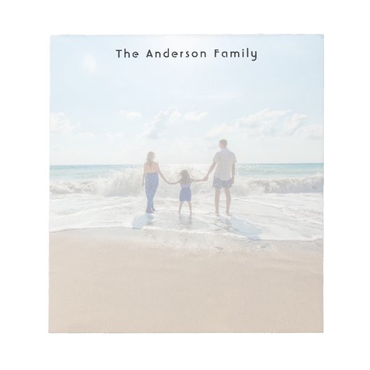 Aangepaste fotostrandvakantie notitieblok (Voorkant)