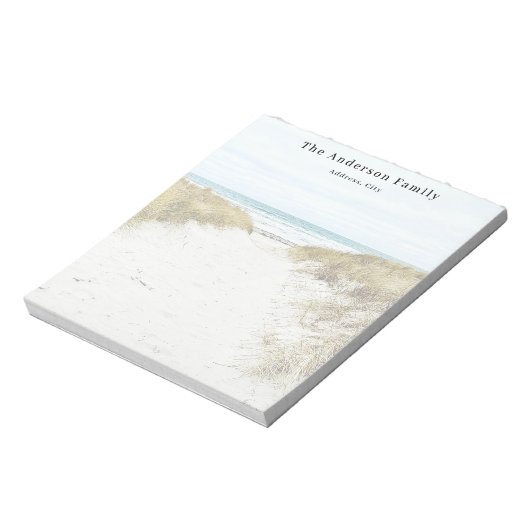 Aangepaste fotostrandvakantie notitieblok (Linkerzijde)