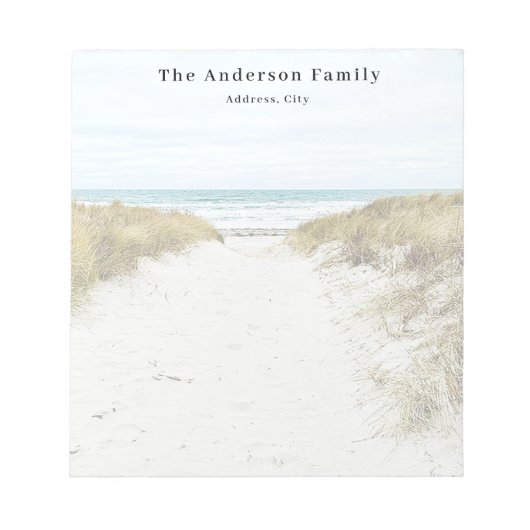 Aangepaste fotostrandvakantie notitieblok (Voorkant)