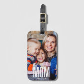 Aangepaste fototaslabel met 'Ik hou van jou, mama' Bagagelabel (Voorkant (verticaal))