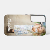 Aangepaste fototekst aangepast samsung galaxy hoesje (Achterkant horizontaal)