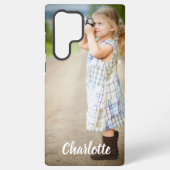 Aangepaste fototekst aangepast samsung galaxy hoesje (Achterkant)