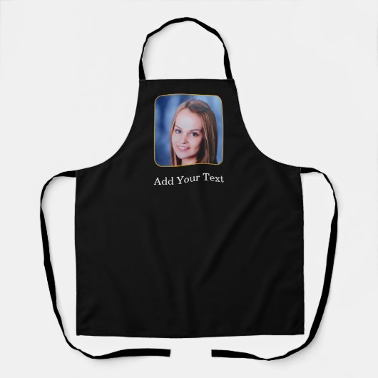 Aangepaste fototekst aangepast schort (Voorkant)