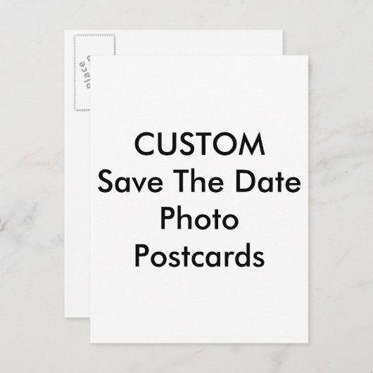 Aangepaste fototekst Afbeelding De datum Briefkaar Aankondigingskaart (Voorkant / Achterkant)