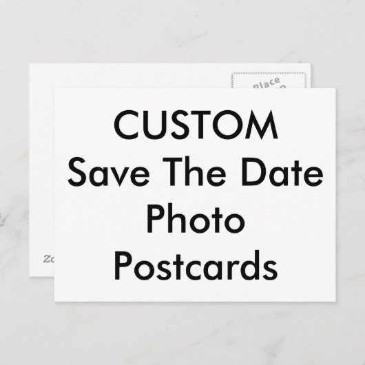 Aangepaste fototekst Afbeelding De datum Briefkaar Aankondigingskaart (Voorkant / Achterkant)