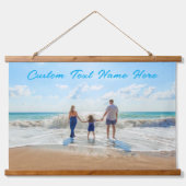 Aangepaste fototekst Afbeelding van je familie Fot Hangend Wandkleed (Voorkant)