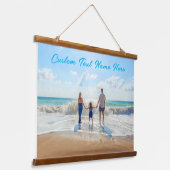 Aangepaste fototekst Afbeelding van je familie Fot Hangend Wandkleed (Gebogen)