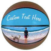 Aangepaste fototekst Basketball Uw ontwerp met hui Basketbal (Voorkant)