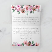 Aangepaste fototekst Bloemige Gelukkige Moederdag Feestdagen Kaart (Binnen)