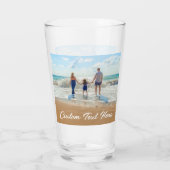 Aangepaste fototekst Glas je eigen foto's Gift (Achterkant)