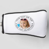 Aangepaste fototekst golfheadcover (Voorkant)