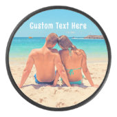 Aangepaste fototekst Hockey Puck je favoriete foto (Voorkant)