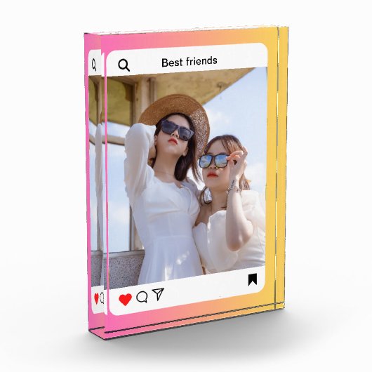 Aangepaste fototekst Instagram Block Deco Fotoblokken (Links)