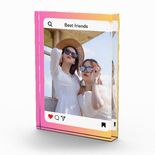 Aangepaste fototekst Instagram Block Deco Fotoblokken (Rechts)