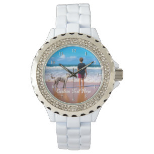 Aangepaste fototekst Je favoriete foto's bekijken Horloge