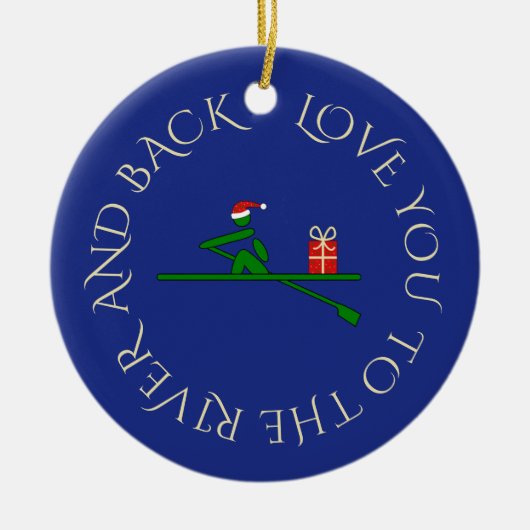 Aangepaste fototekst kerstboomrower navy metalen ornament (Voorkant)