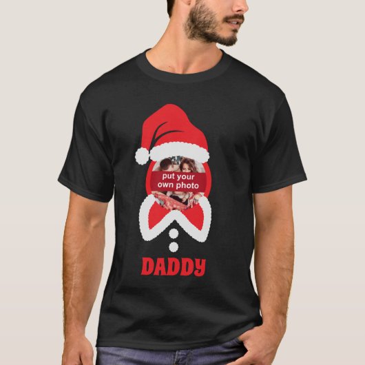 Aangepaste fototekst kerstkerstkerstmis T-Shirt (Voorkant)