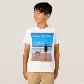 Aangepaste fototekst Kinder T-Shirt je foto's van (Voorkant volledig)