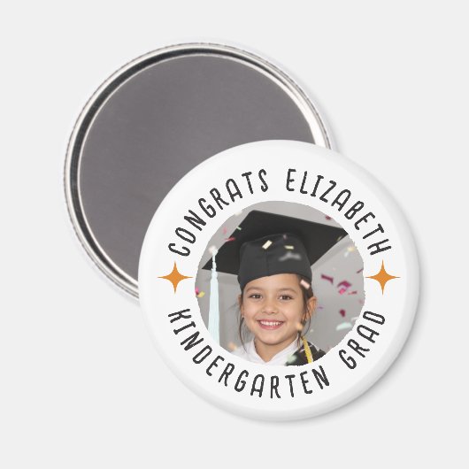 Aangepaste Fototekst Kindergarten Afstuderen Magneet (Voorkant / Achterkant)
