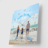 Aangepaste fototekst Klok je familie foto's cadeau (Hoek)