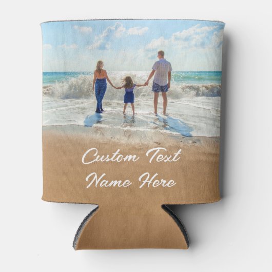 Aangepaste fototekst Koelbox Je familiefoto's Blikjeskoeler (Voorkant)