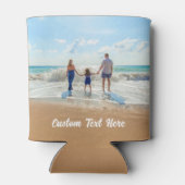 Aangepaste fototekst Koelbox Je familiefoto's Blikjeskoeler (Achterkant)