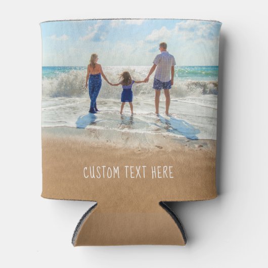 Aangepaste fototekst Koelbox Je familiefoto's Blikjeskoeler (Voorkant)