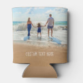 Aangepaste fototekst Koelbox Je familiefoto's Blikjeskoeler (Achterkant)