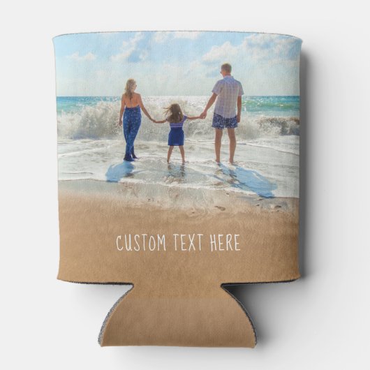 Aangepaste fototekst Koelbox Je familiefoto's Blikjeskoeler (Achterkant)