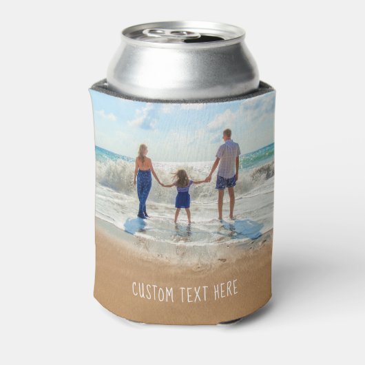 Aangepaste fototekst Koelbox Je familiefoto's Blikjeskoeler (Blikje Achterkant)