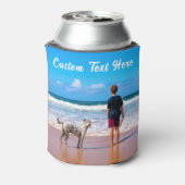 Aangepaste fototekst Koelbox Uw foto's bekijken Blikjeskoeler (Blikje Achterkant)