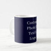 Aangepaste fototekst Logo Zwart Koffiemok (Voorkant links)