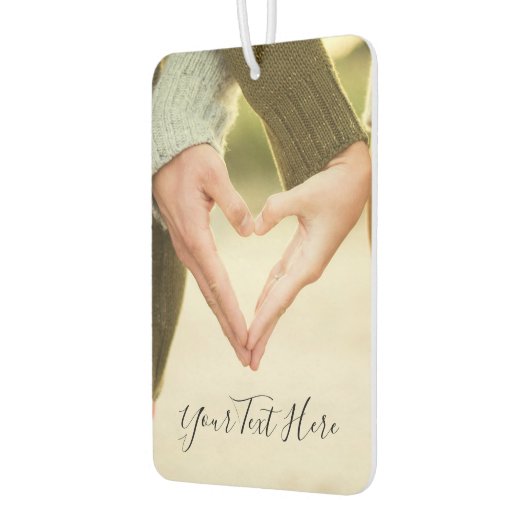 Aangepaste fototekst Lucht Uw eigen ontwerp verfri Luchtverfrisser (Links)