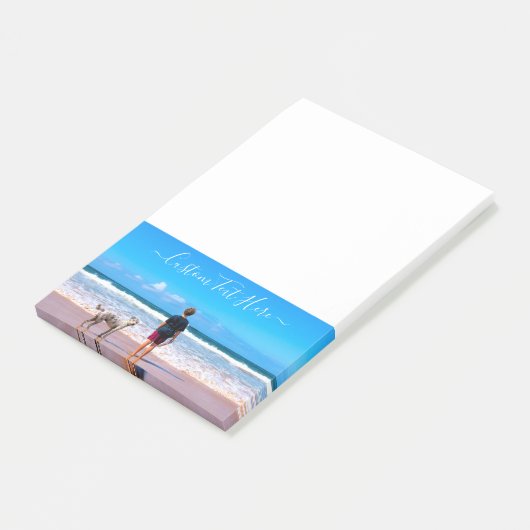 Aangepaste fototekst met foto's van uw huisdieren post-it® notes (Schuin)