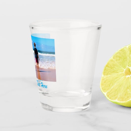 Aangepaste fototekst met ruitglas met foto's shot glas (Rechts)