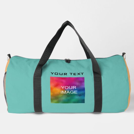 Aangepaste fototekst Moderne kleurrijke Sjabloon G Plunjezak (Achterkant)