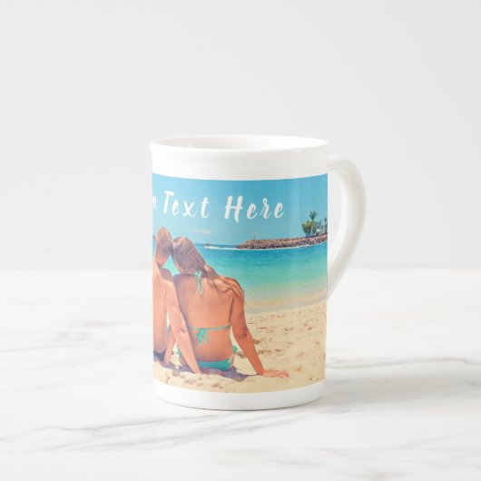 Aangepaste fototekst Mok Romantische foto's cadeau (Voorkant rechts)