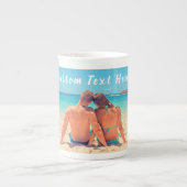 Aangepaste fototekst Mok Romantische foto's cadeau (Voorkant)