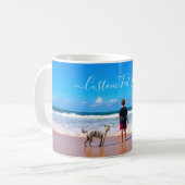 Aangepaste fototekst Mok van je foto's cadeau (Voorkant links)