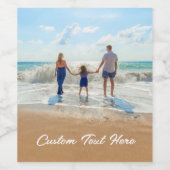 Aangepaste fototekst Naam uw favoriete fotocadeau Wijn Etiket (Enkel label)