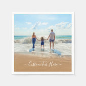 Aangepaste fototekst Napkins je favoriete foto's Servet (Voorkant)